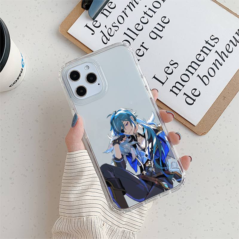 Чехол для телефона Kaeya Genshin Impact для iPhone 11 12 Mini 13 Pro XS Max X 8 7 6s Plus 5 SE XR Прозрачный чехол