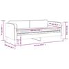VidaXL Daybed with Mattress Light Grey 90x190 Cm Fabric 3196808