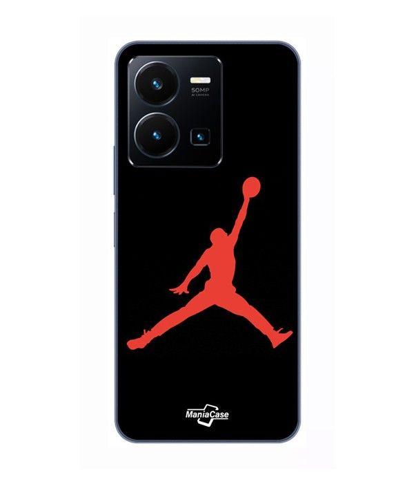 Coque Pour Vivo Y35 4G Jordan logo 23 nike basketball couleur rouge Maniacase