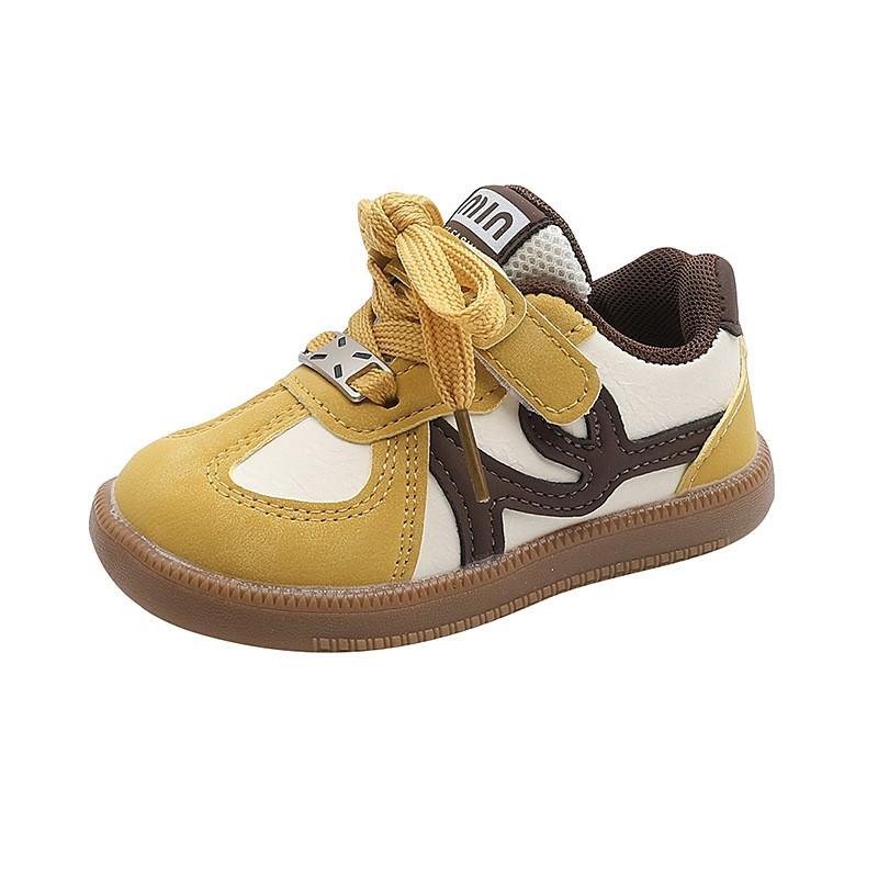 Kids Slip-On Casual Sneakers Boys Girls Soft Rubber Sole Lightweight PU Upper Toddler Low-Top Shoes