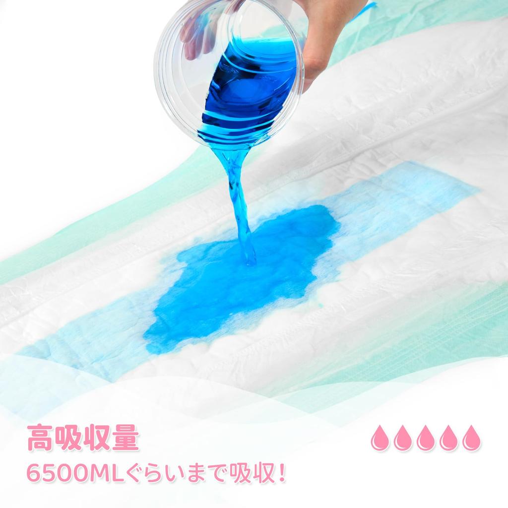 LittleForBig Adult Diapers Pant Style [Plain] Thick High Absorbency Diaper Pants Tape Style 2-Pack Green L