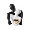 Abstract Couples Embrace Statue Ceramic Miniatures Figurine People Love Sculpture  Home