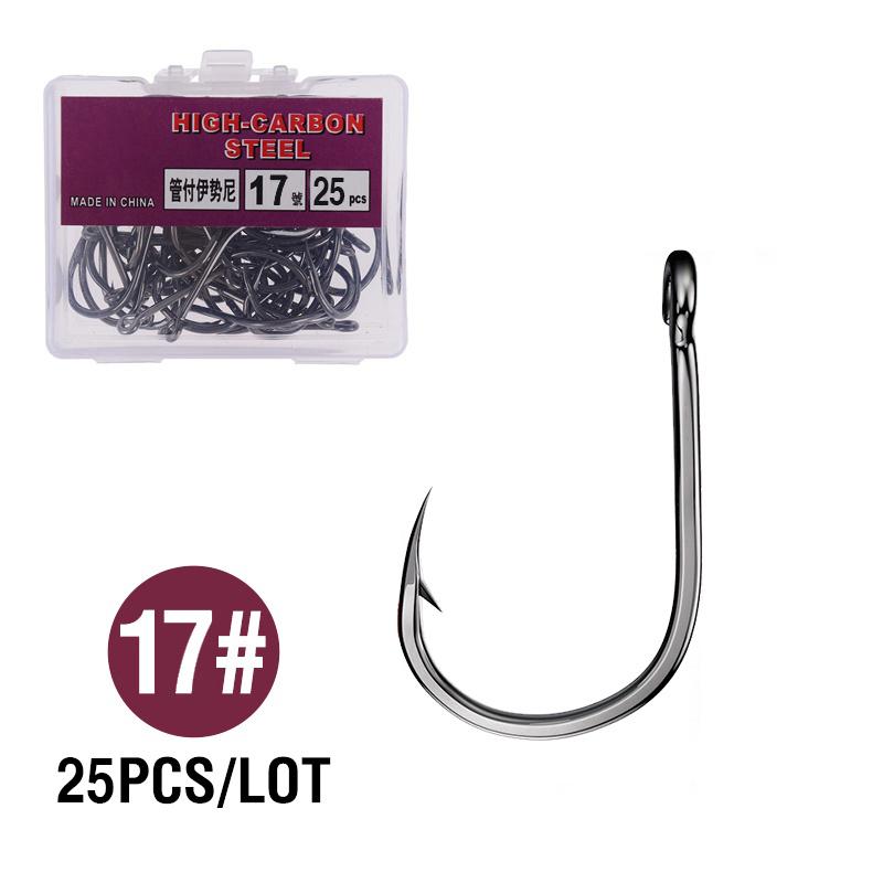 1 Box High Carbon Steel Circle Fishing Hooks Freshwater Fishhook Hole Strong Carp Fish Tackle High Quality