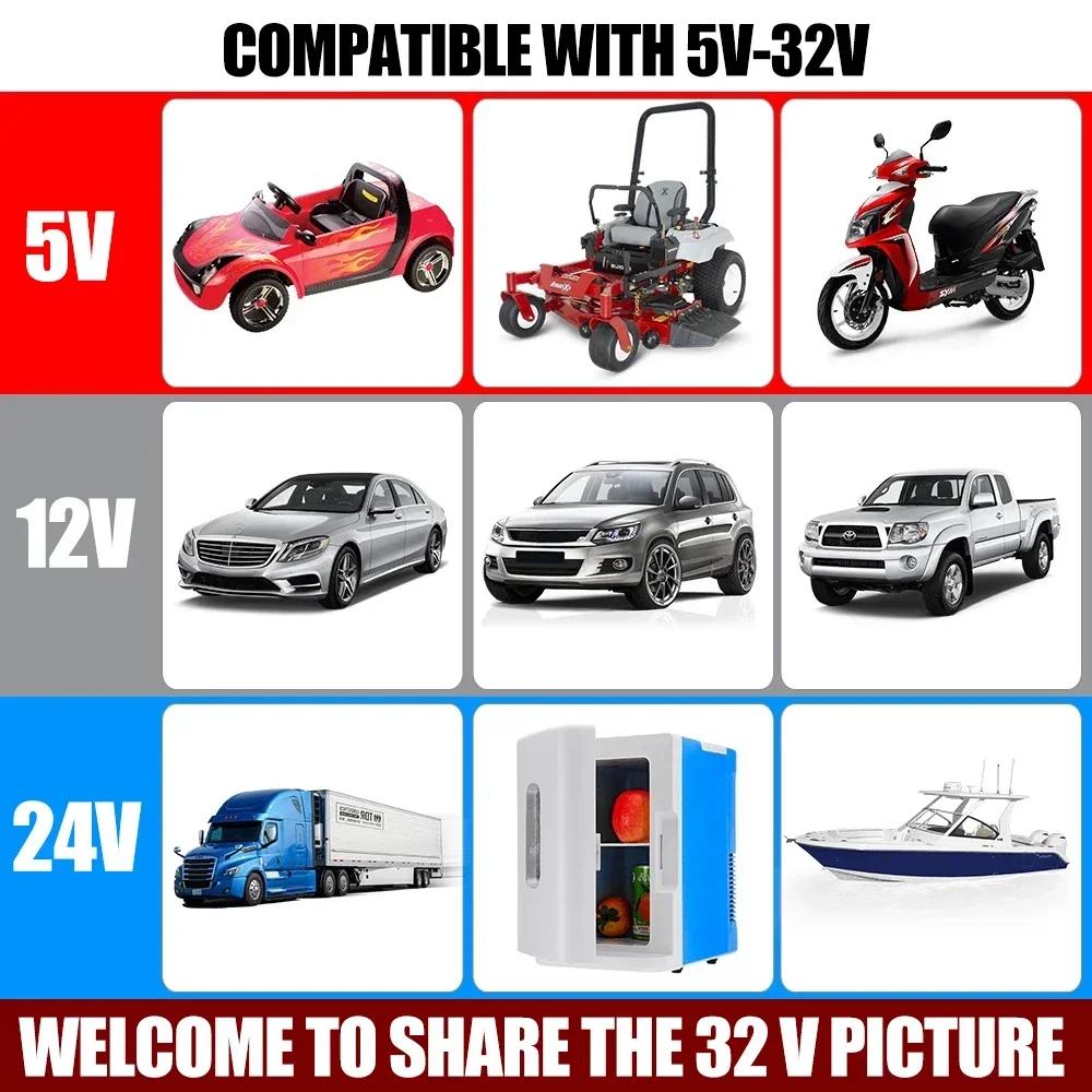 5-32V DC Автомобильный тестер цепи - Цифровой дисплей, Длинный щуп, Электрический диагностический инструмент с подсветкой для ремонта автомобилей