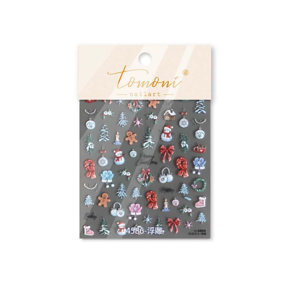 5D Рождественская наклейка для ногтей, ракушка, свет, рождественское украшение для ногтей, рождественская наклейка для ногтей, маникюрный салон