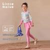 Little Naive Girls' Long Sleeve Sun Protection Split Swimsuit Set