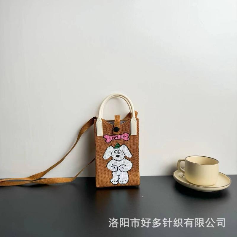 Премиальный сенсорный ns сумка для мобильного телефона новая мультяшная вязаная сумка дофаминовая ниша универсальная сумка-мессенджер через плечо сумочка