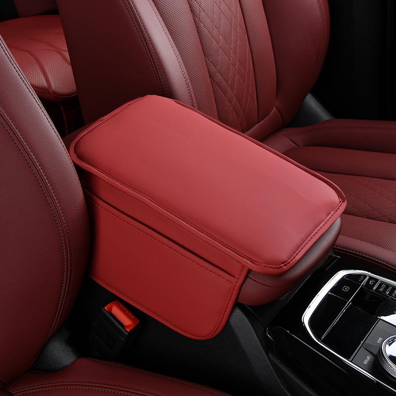 Universal Car Armrest Box Pad with Storage Pockets - Upgrade for Central Console Protection
