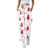 Женские повседневные модные рождественские принтованные повседневные брюки спортивные брюки длинные брюки брюки с эластичной резинкой на талии