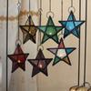 Iron Hanging Candle Holders Art Design Star Shape for Home Decors Sturdy Metal Texture Ideal for Living Room Study