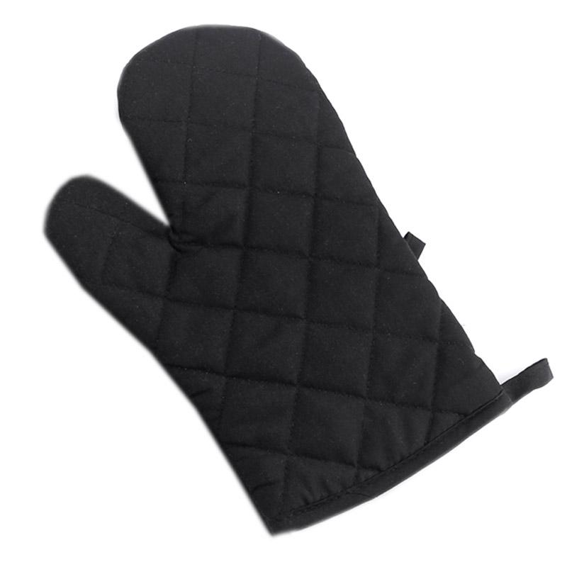 Home Living Professional Solid Hot Insulation High-temperature Thick Oven Mitts 1PC Cotton Kitchen Supplies Microwave Oven Gloves