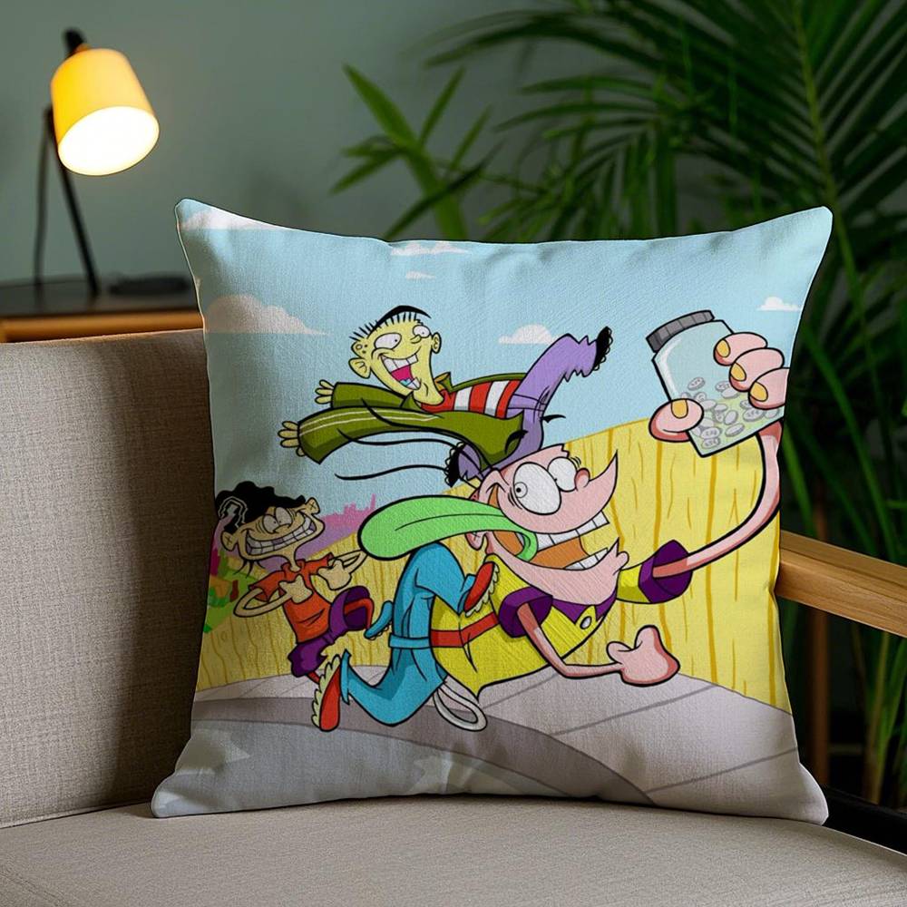 Наволочка E-Ed Edd N Eddy для дома, общежития, спинки стула, короткий плюш, двусторонняя печать, подушка для офисного сна