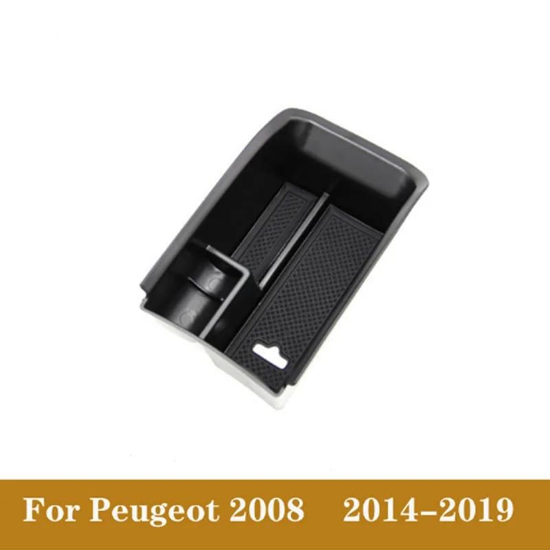 Для Peugeot 2008 3008 GT 4008 5008 308 408 автомобильный черный интерьер консоли подлокотник ящик для хранения перчаток лоток-контейнер-органайзер