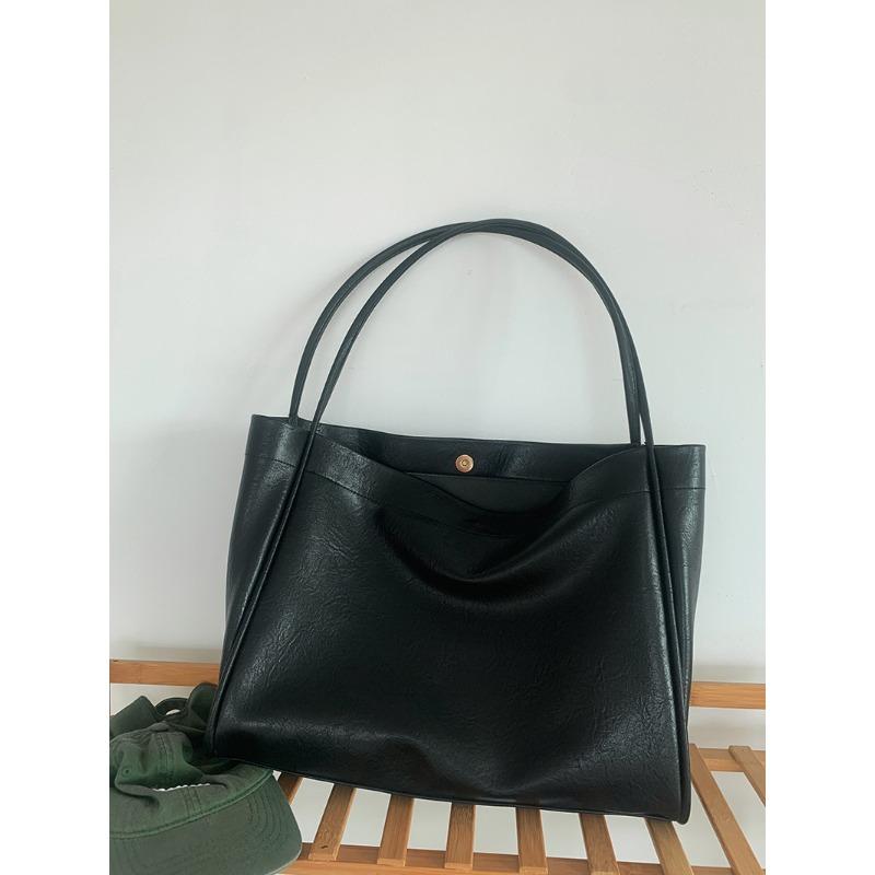 Новая сумка-тоут из мягкой кожи большой вместимости, портативная, нишевый дизайн, на плечо, подмышку, для учебы, поездок на работу