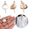 Fashion Backpack Jewelry Clothes Accessories Crystal Badge Dancing Girl Brooches Ballet Girl Pin