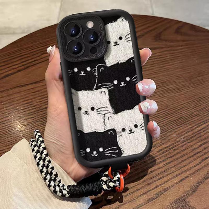 Чехол-шнурок с 3D бантом и черным котиком для Honor 200 300 400 Pro MAGIC 90 7 Lite 5 6PRO X9C Smart X9 X7 20 Nova5T, мягкий, противоударный
