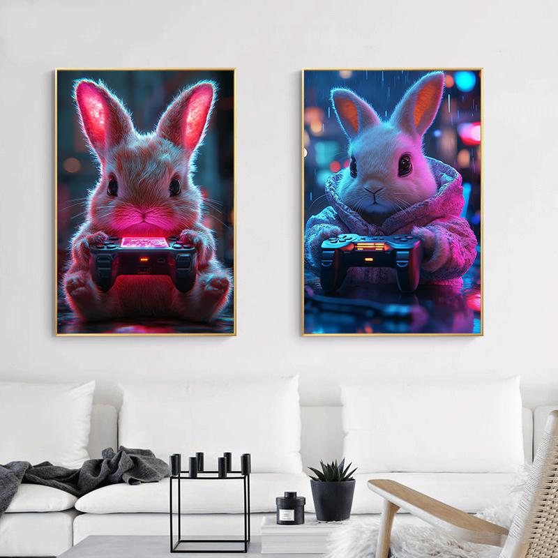 Interesting Rabbit Professional Portrait Posters Game Chef Hero Modern Prints Canvas Wall Art Pictures Home Living Room Decor