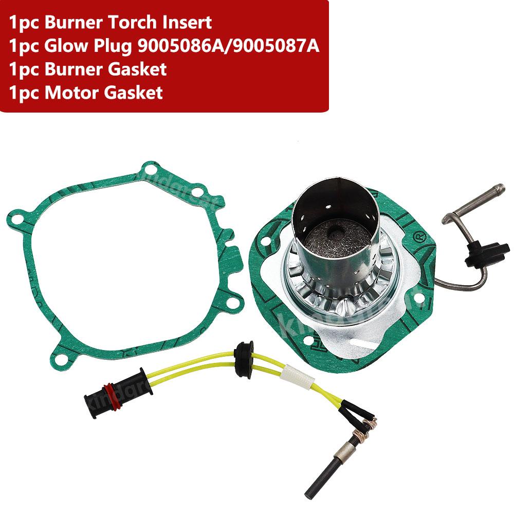 1Set 12V/24V Parking Heater parts Burner Insert + Glow Plug 9005086A/9005087A + Gaskets Fit for Webasto AT2000ST heaters