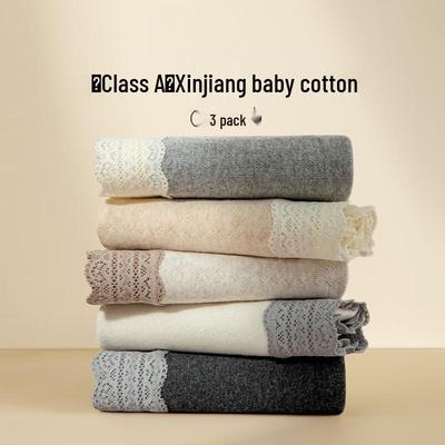 Женские хлопковые трусы с кружевной отделкой YUZHAOLIN