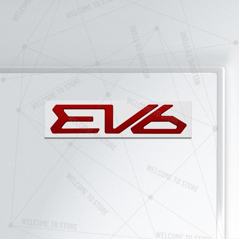 AANA1 Car Styling For KIA EV6 GT-Line EV Electric Logo Metal 3D Letter Rear Trunk Decals Emblem Badge Glossy Black Decor Accessories