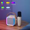 K12 Portable Bluetooth Speaker with 1/2 Wireless Microphones Karaoke Microphone  Kids
