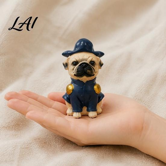 Small Money Box for Desk Cute Pug Dog Coin Bank Resin Pet Saving Box Creative Holder Home Tabletop Piggy Birthday Christmas Gifts Kids Boys