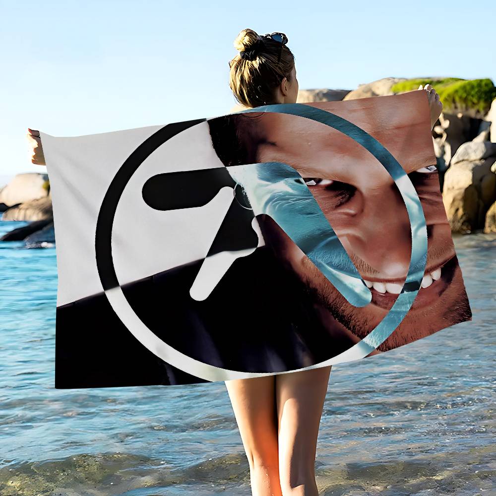 A-Aphex Twin Микрофибра С принтом Пляжное полотенце Альпинизм Йога Пляж Плавание Бег Впитывающее Мягкое полотенце