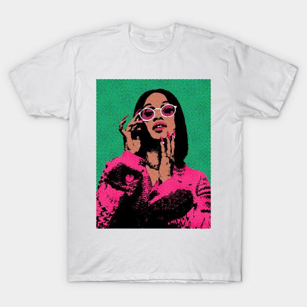 2026 Cardi B поп-арт графический Унисекс футболка Унисекс Круглый вырез 100% Хлопок Короткий рукав Y2k Оверсайз Мода Популярная футболка Подарки для фанатов