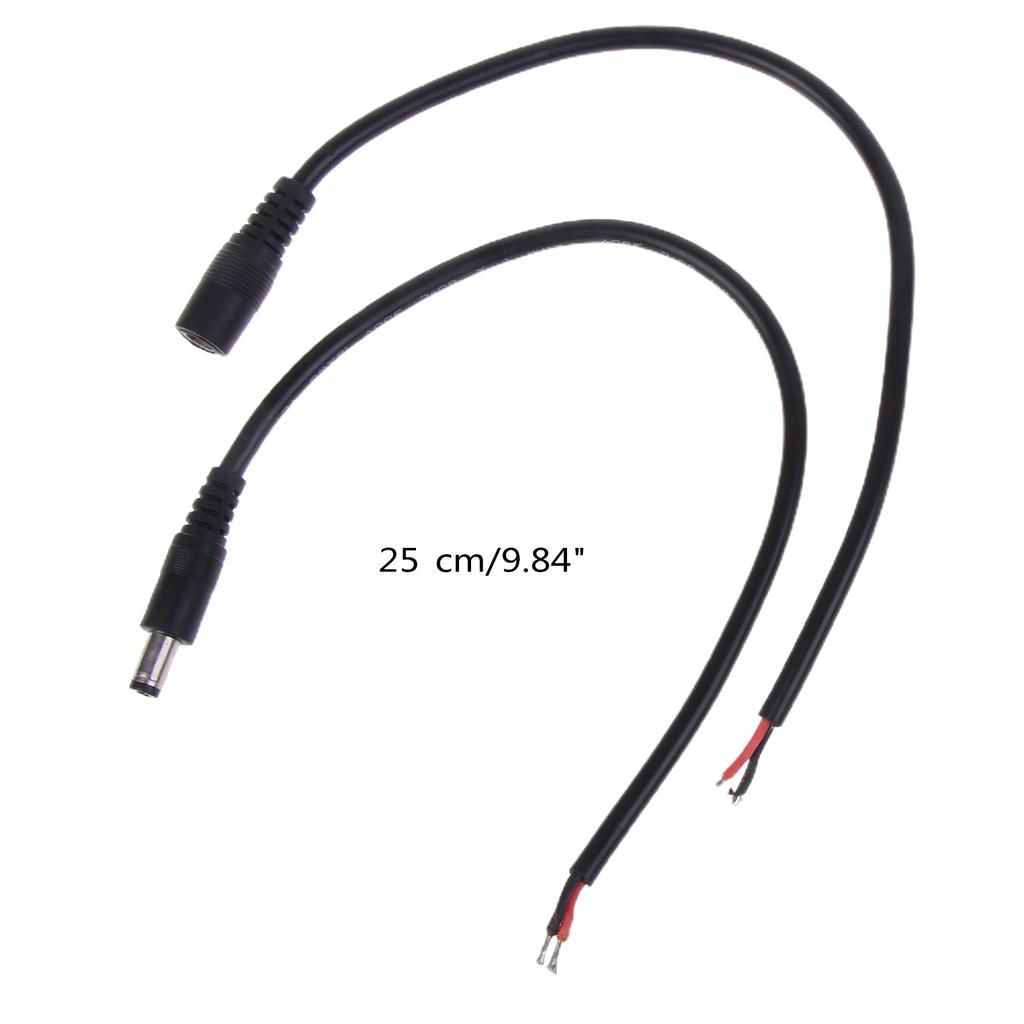 Разъем-пигтейл постоянного тока 2,1 мм x 5,5 мм папа-мама для камеры видеонаблюдения и адаптера питания 12 В 10 А 120 Вт