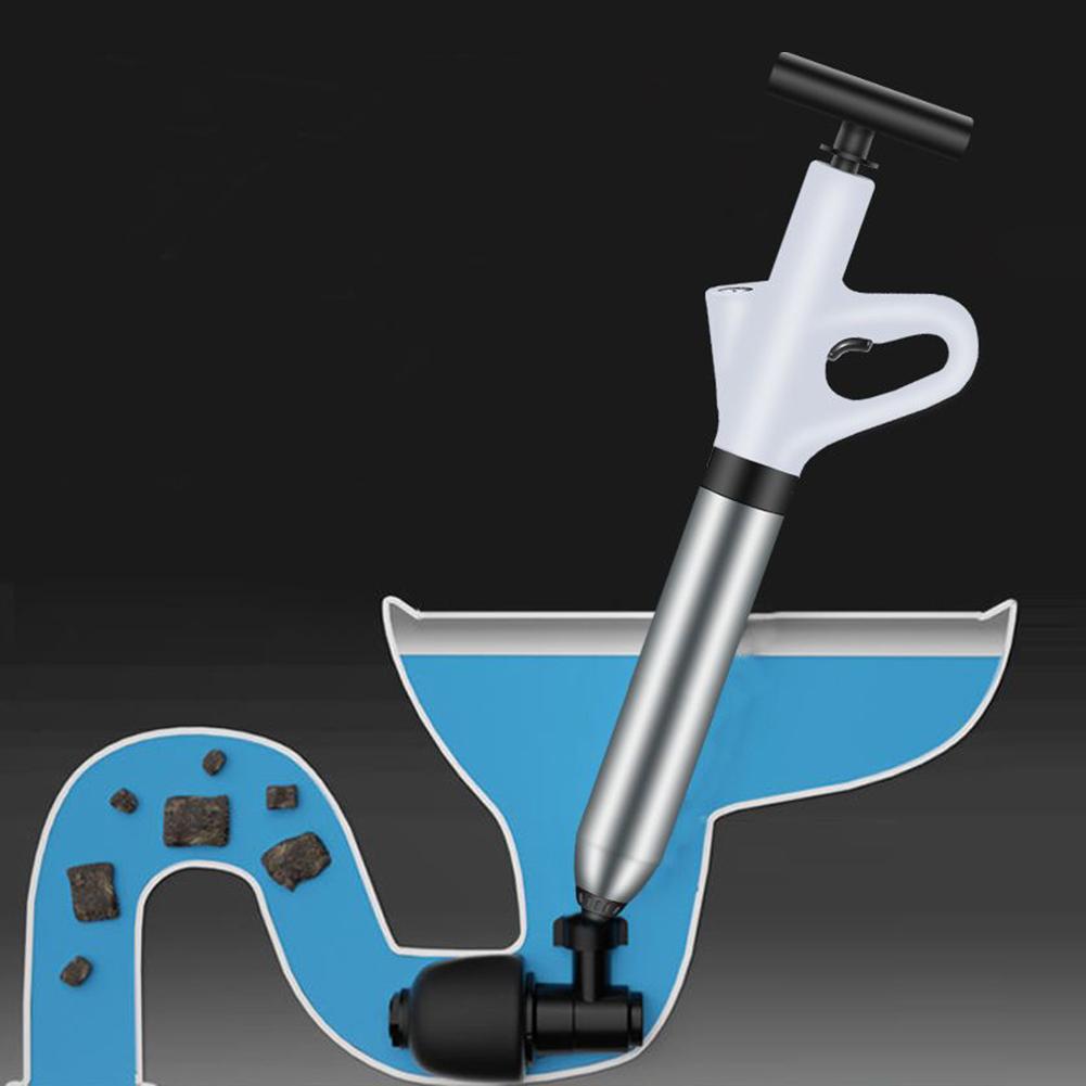 Инструмент для прочистки слива воздухом Универсальный вантуз для ванной комнаты Высокого давления Многоразовый для душа, ванны и туалета