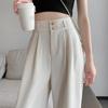 Wide-legged Pant for Women Spring and Summer High-waisted Draped Straight Suit Dragging Trousers Casual Pants