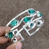 Indicolite Tourmaline Gemstone 925 Sterling Silver Cuff Bangle Adjustable KKG-205