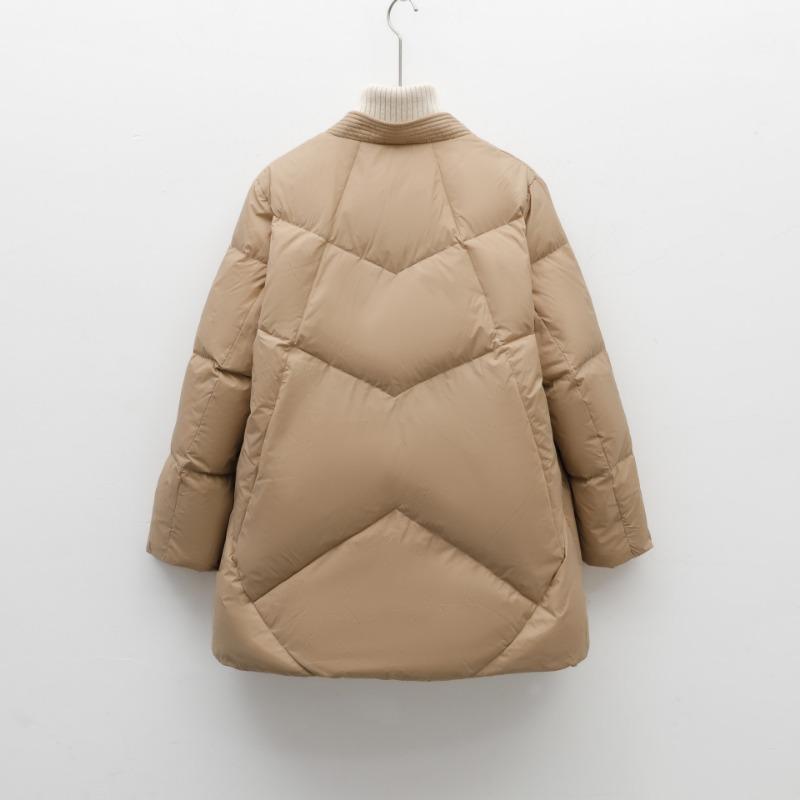 Feather 90 White Duck Down New National Standard Women's Simple Solid Color New Down Jacket Women's Coat