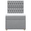 Maison Exclusive - Sommier à lattes de lit avec matelas gris clair 80x200 cm tissu
