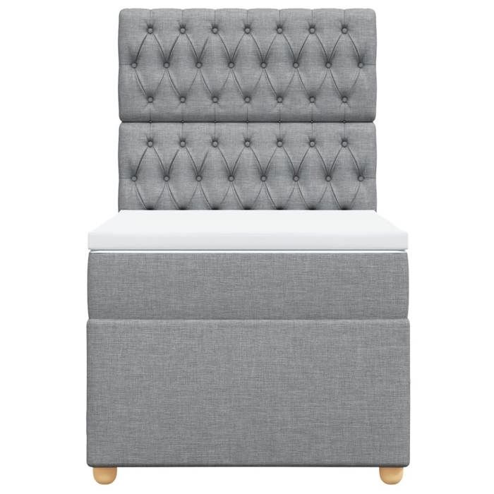 Maison Exclusive - Sommier à lattes de lit avec matelas gris clair 80x200 cm tissu