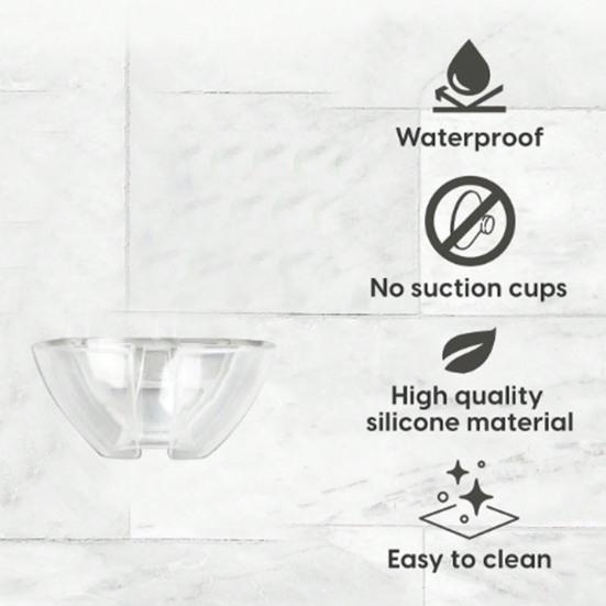 Настенный держатель для бокалов для вина, простой в использовании, защищенный от разливов дизайн, бесследный клей, стильный органайзер для ванной комнаты для чашек с красным вином