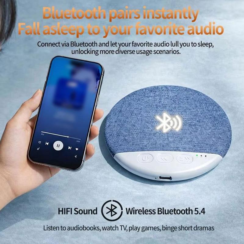 X3pro Подушка-динамик для спальни Bluetooth 5.4, Устройство звукотерапии под подушку с белым шумом, Таймеры 30/60/90 минут, Стерео звук Hi-Fi