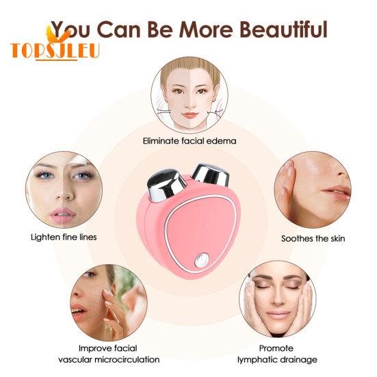 Устройство для массажа лица, микротоковая подтяжка кожи, подтяжка лица для похудения, вибрация, улучшение кровообращения, целлюлит, ноги, массажер для лица, плеч и головы