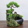 Simulation Resin Rockery Fake Tree Feng Shui Waterfall Humidifier Decoration