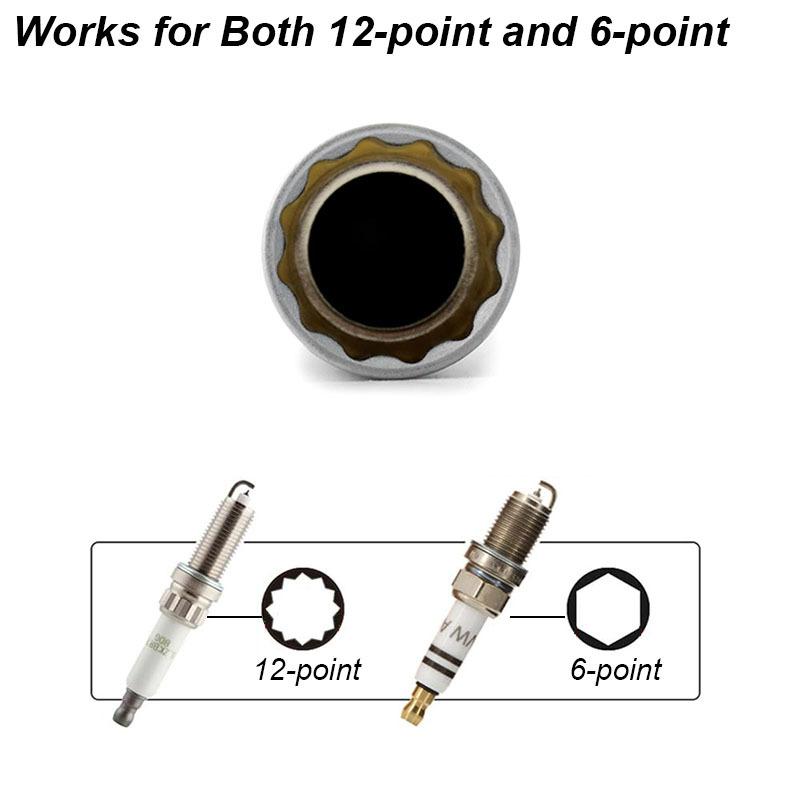 Адаптер для торцевого ключа для свечей зажигания 14 16 мм Установка Замена Ремонтный комплект Крутящий момент Магнитный Удалить Удаление Зазор Инструмент АВТО Механический