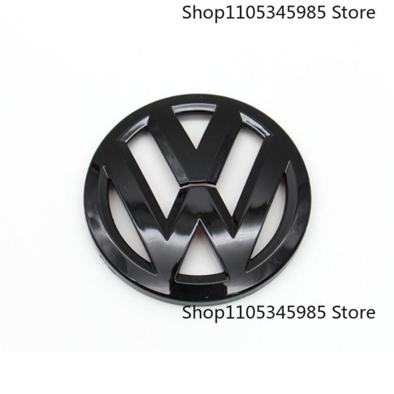 BHMTQ1 ABS Car Front Radiator Grille Badge Cover Rear Trunk Lid Sticker For VW Polo 2011-2013-2014-2018 POLO Glossy Black Logo