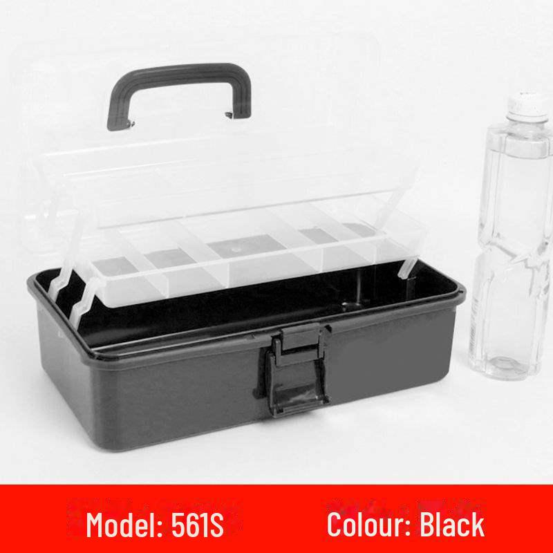 Большая вместимость, 3-слойная прозрачная коробка для хранения художественных инструментов и карандашей