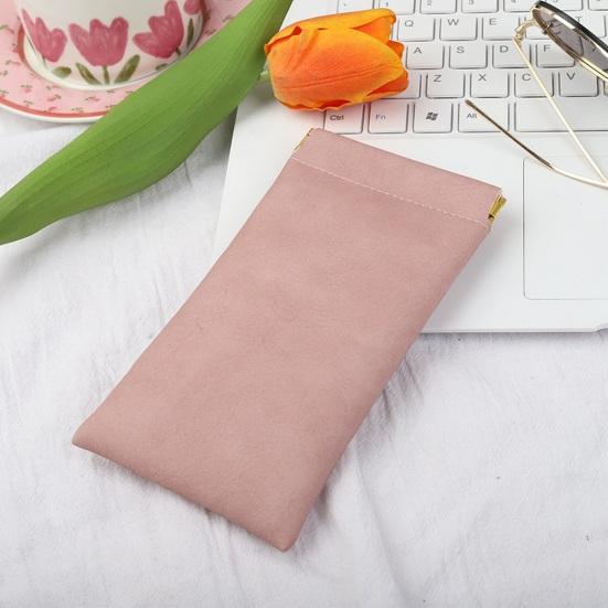 Sunglasses Pouch Soft Home Supply Solid Colour Elastic Opening Auto Closure Sunglasses Pouch Practical Protective Lightweight