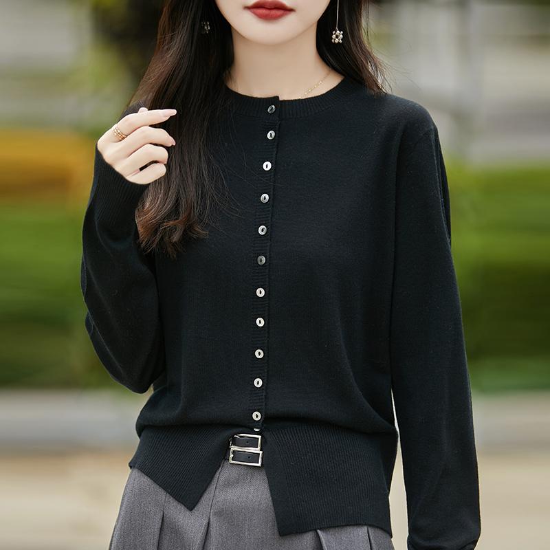 Женский легкий кардиган из 50% шерсти и 50% шелка Mulberry — универсальный трикотаж на все 4 сезона для комфорта и стиля в любое время года