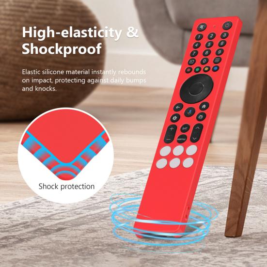 Силиконовый чехол для пульта дистанционного управления Защитный чехол Ударопрочный Водонепроницаемый Корпус пульта дистанционного управления со шнурком для TCL RC833A