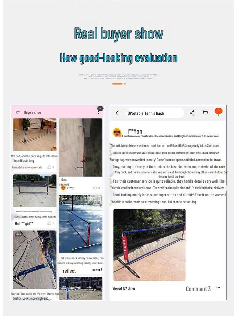 Портативная стойка для бадминтонной и теннисной сетки Luspeed