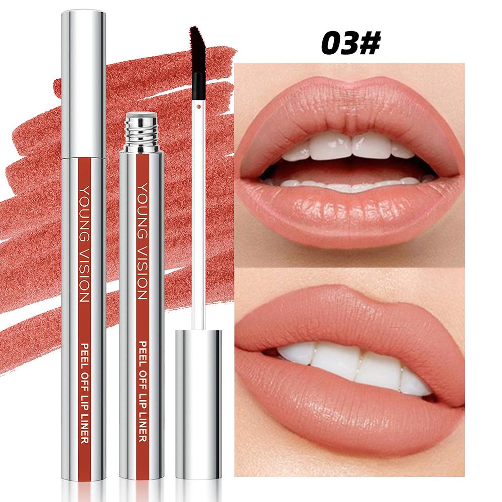 Розовый отшелушивающий карандаш для губ, водостойкий, натуральный, матовый, контурный, тату, пигмент для губ, отрывная помада, макияж