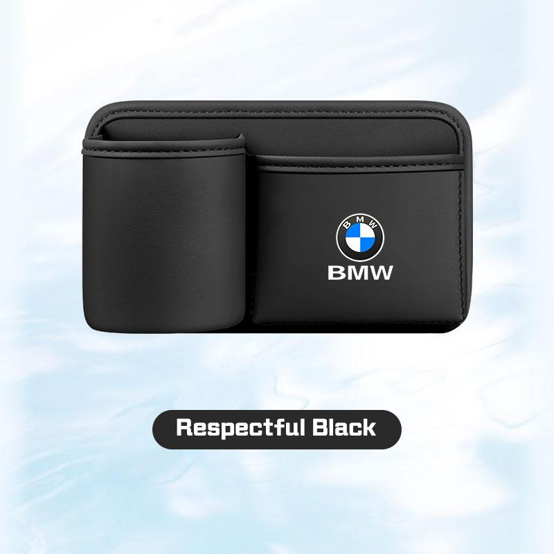 Leather Car Cup Holder Storage Box For BMW X1X2X3X5 X6 X7 1 3 5 6 7 Series F40 E60 E90 G20 G30 Door Trash Can Umbrella Organizer RL7