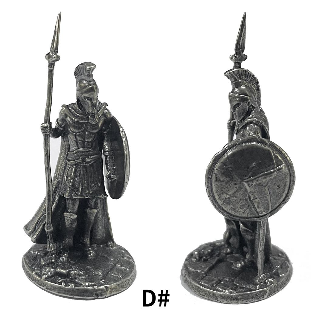 1pcs Ancient Spartan Rome Soliders Figurines Miniatures Vintage Metal Soldiers Statue Desktop Ornament Gift