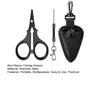 Fishing Scissor with Anti-lost Hand Rope Sharp Serrated Blade Compact Design Portable Multi-functional Metal Scissor